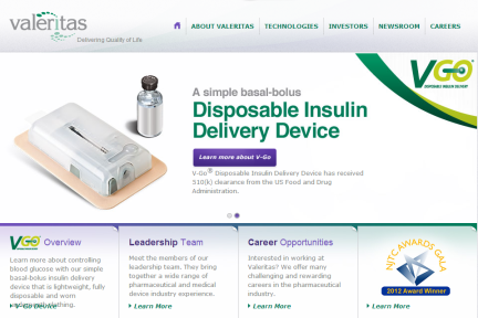一次性胰岛素泵生产商Valeritas上市后已筹集2520万美元，曾反向并购